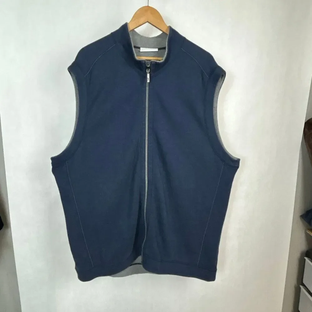 Tommy Bahama Men's Dual-Tone Gray and Navy Vest - Picture 2 of 8